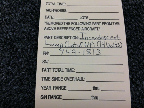 749-1813 Incandescent Lamp (Lot of 64) (CAP)