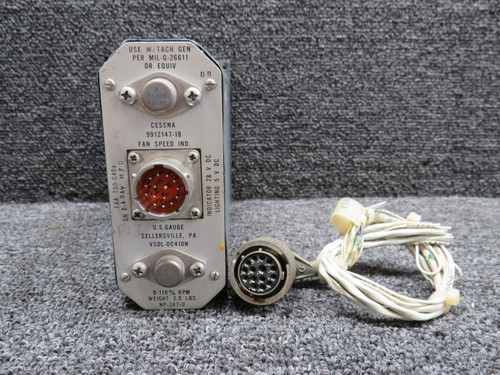 VSDL-0C410N (Alt: 9912147-18) US Gauge Fan Speed Indicator (Volts: 28)