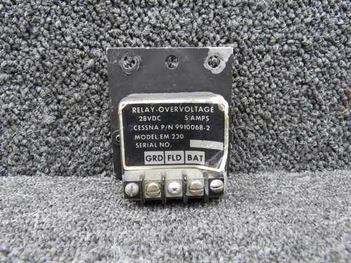 9910068-2 Cessna 421B EM-230 Overvoltage Relay (Volts: 28, Amps: 5)