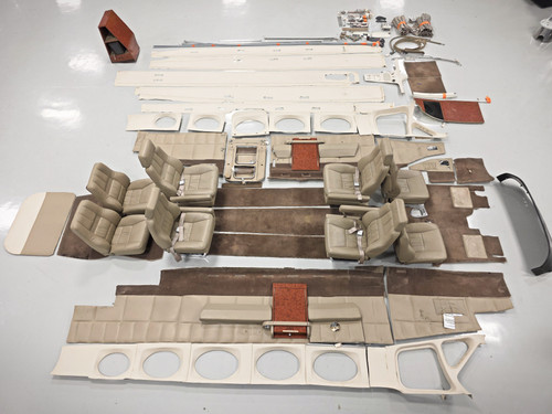 Cessna 421B Interior Set with Seats, Plastics, Carpet, and Headliner