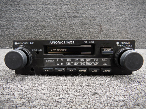 EC-200 Avionics West Auto Reverse Cassette & AM-FM Stereo Radio (Volts: 12-24)