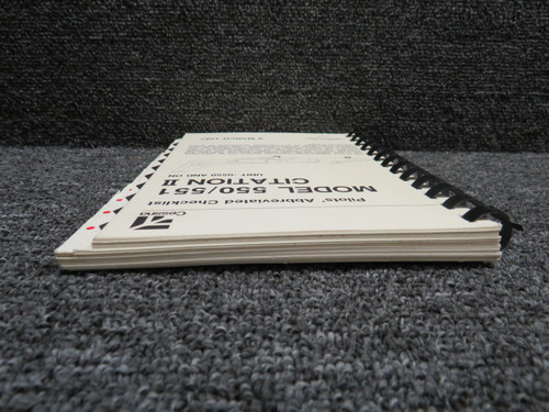 55CLA00 Cessna 1987 Citation II 550 Pilots Abbreviated Checklist