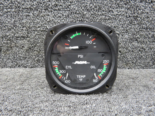 RCA272-04 AID-RC Allen PSI, Cylinder, and Oil Temperature Indicator (Volts: 28)