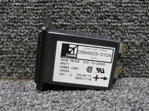 85071 (Alt: C664503-0104) Hobbs Corp. Hour Meter (Hours: 2889.7) (Volts: 12-24)