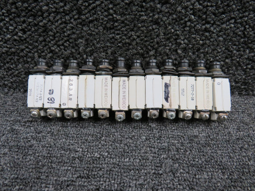 7277-2-1, 7277-2-10 Klixon Push to Rest Circuit Breaker Set of 12