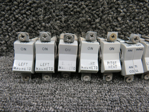 587-837, 587-831 Piper PA-34-200T Landing Light Rocker Switch Set of 11