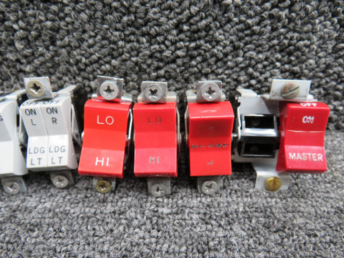 587-837, 587-831 Piper PA-34-200T Landing Light Rocker Switch Set of 11