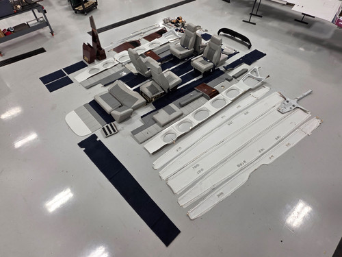 Cessna 421C Interior Set with Seats, Plastics, Carpet, and Headliner