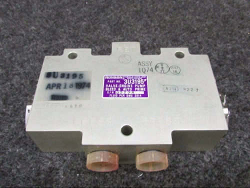3U3195 Ronson Valve Engine Pump Bleed (SA) BAS Part Sales | Airplane Parts