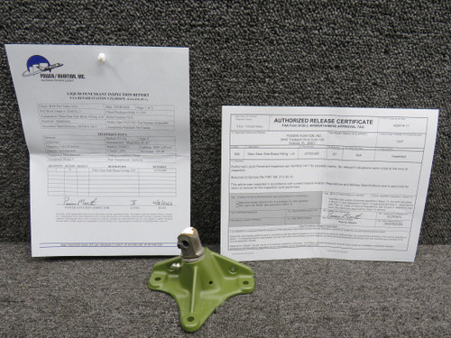 20760-000 Piper PA24-250 Main Gear Side Brace Fitting LH with 8130-3 & PAI-PT-1