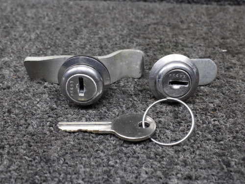 87329-007, 100586-010 Piper PA-34-200T Cabin Door Lock Set of 2 with Key