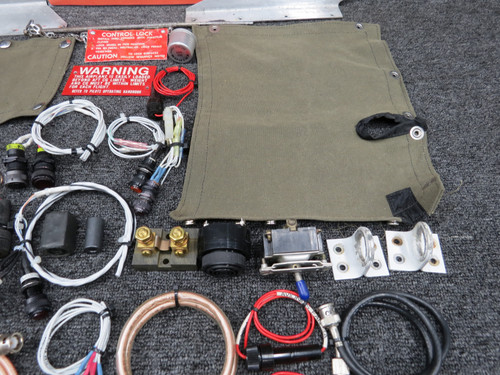 Beechcraft J35 Goodie Bag with Control Lock, Gear Boots, Switches, Brackets, Etc