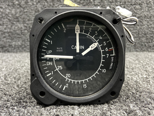3300-J51 United Cabin Altimeter, Differential Pressure, Vertical Speed Gauge