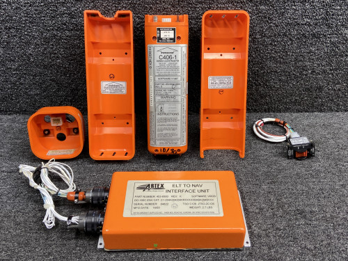406 Series Artex Emergency Locator Transmitter Set with Accessories & Manuals