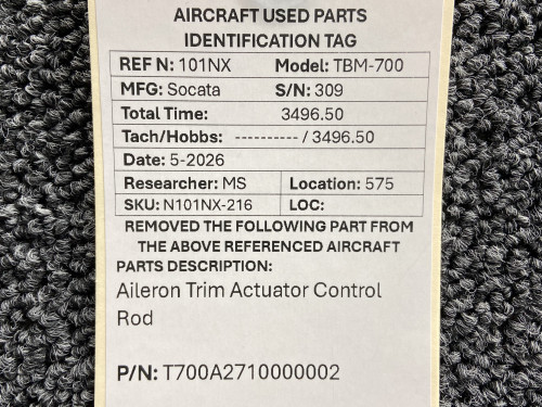 T700A2710000002 Socata TBM-700 Aileron Trim Actuator Control Rod
