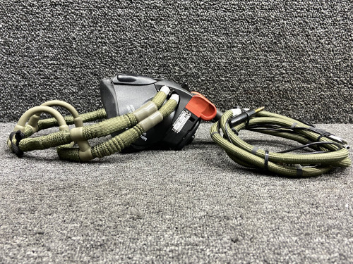 MRA005 Intertechnique Oxygen Mask Assembly w radio line, flow valve & dock