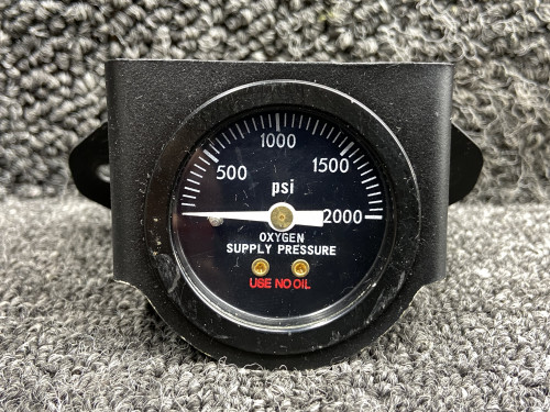 P24010 Pacific Precision Oxygen Supply Pressure Gauge with Mounting Bracket