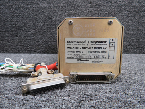 78-8060-5900-9 B.F. Goodrich WX-1000, SKY-497 Stormscope Weather Display w Mods
