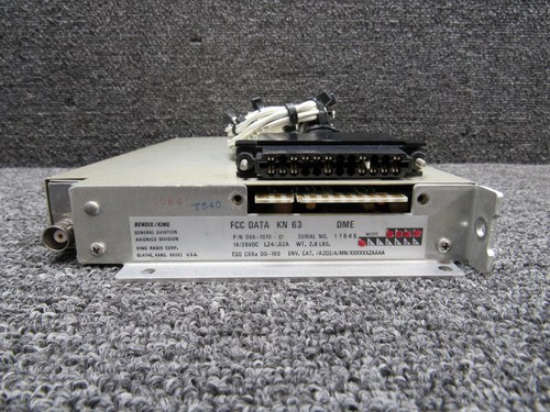 066-1070-01 Bendix-King KN-63 DME Transceiver Unit w Tray & Mods (Volts: 14-28)