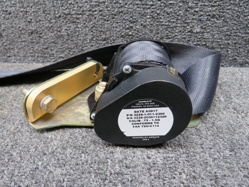 3228-1-011-2396, 29385-002 Amsafe Seat Belt Assembly with Bracket RH