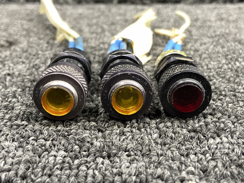 MS25041-2, MS25041-4 Marco-Oak Press to Test Indicator Light Set (Red, Amber)