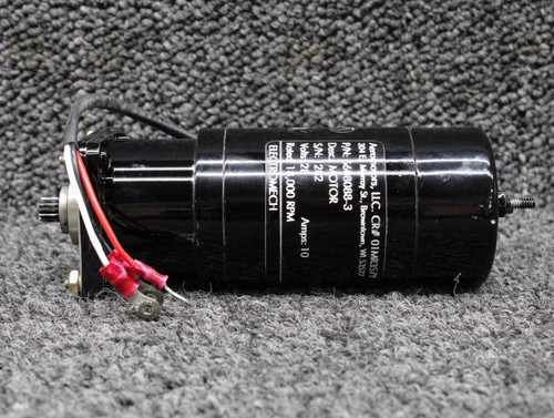 6608088-3 Electromech Stabilizer Actuator Motor Overhauled with 8130-3 (28V, 10A)