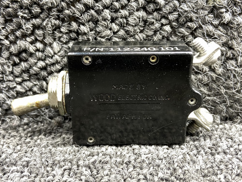 112-240-101 (Use: W31X2M1G40) Wood Electric 2-Position Toggle Circuit Breaker
