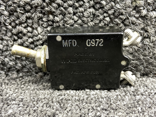 112-240-101 (Use: W31X2M1G40) Wood Electric 2-Position Toggle Circuit Breaker