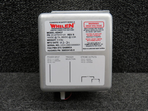 01-0770117-01 (Alt: 369D24145-9) Whelen HDHCF Strobe Power Supply (Volts: 14-28)