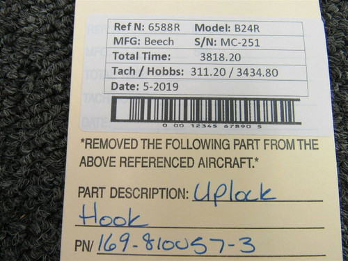 169-810057-3 Beechcraft B24R Uplock Hook