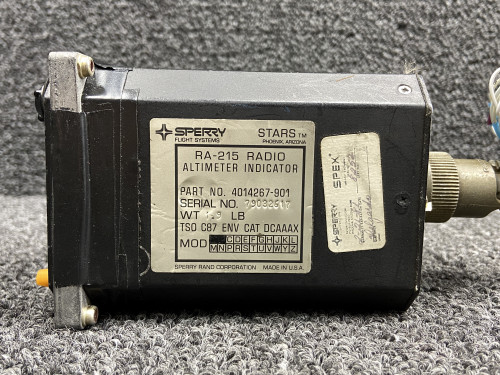 4014267-901 (Use: 7000839-902) Sperry RA-215 Radio Altimeter Indicator w Mods