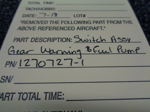 1270727-1 Cessna Gear Warning and Fuel Pump Switch Assembly