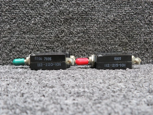 112-215-101 AMF Wood Electric Circuit Breaker Set of 2