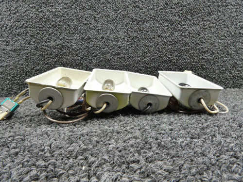 700009-15, 588-253 Piper Aerostar 601P Overhead Cabin Light w Switch (Set of 4)