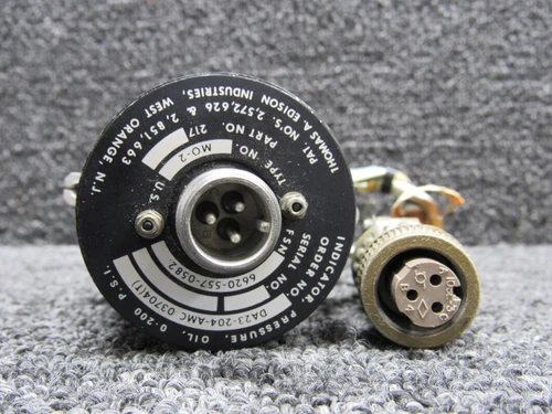 217 (Alt: 27-66008-5) Thomas A Edison Oil Pressure Indicator