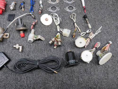 Beechcraft F33A Goodie Bag with Switches, Solenoids, Antenna, Checklist, Etc