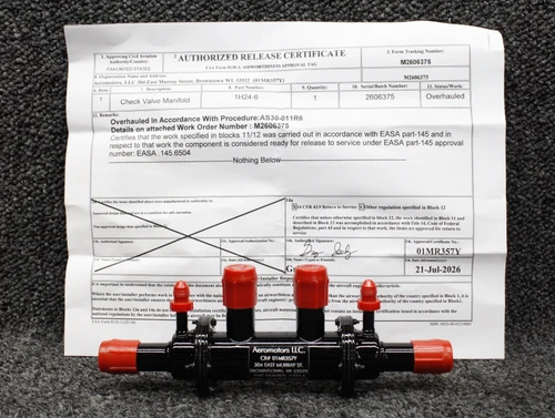 1H24-6 Airborne Vacuum Manifold Overhauled with 8130-3