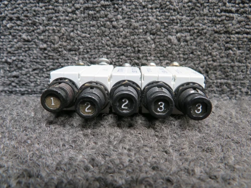 7277-2-1, 7277-2-2, 7277-2-3 Klixon Push Circuit Breaker Set of 5(Amps: 1, 2, 3)