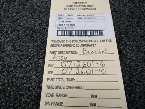 0712601-6 (USE: 0712601-10) Cessna A185F Bracket