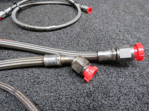 124001-8CR0120, 1242001-8CR0174 Stainless Steel Braided Hose Set of 6