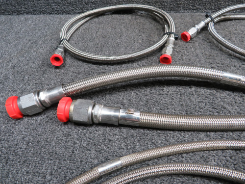 124001-8CR0120, 1242001-8CR0174 Stainless Steel Braided Hose Set of 6