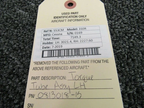 0813018-15 Cessna 310R Torque Tube Assembly LH
