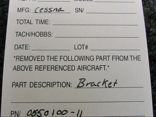 0550100-11 Cessna Bracket Assembly(SA) BAS Part Sales | Airplane Parts