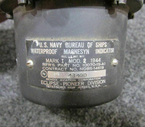 Bendix 10070-IS-A1 Bendix US Navy Waterproof Magnesyn Wind Direction Indicator CORE