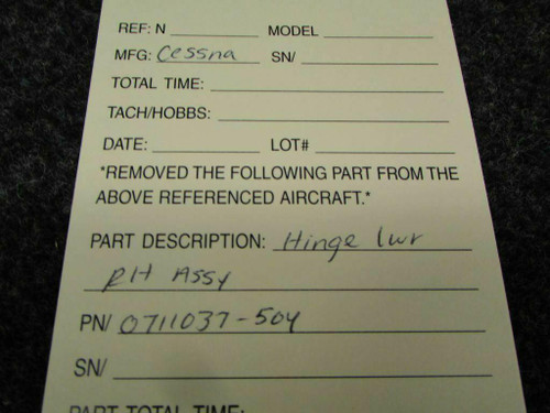 Cessna 0711037-504 Cessna Hinge Lower RH Assembly SA