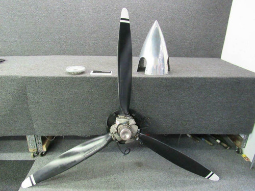 McCauley 3AF34C92NPR McCauley 3 Blade Propeller W/ Spinner, De-ice Ring, Bulkhead, and Logs