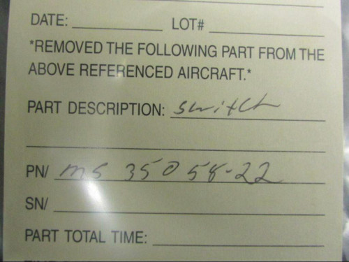 Does Not Apply MS35058-22 Alt 8801K22 Toggle Switch