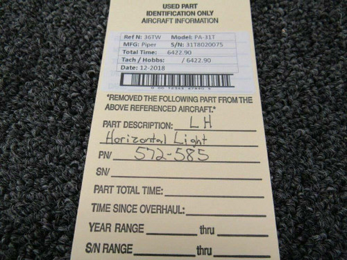Piper 572-585 Piper PA31T LH Horizontal Light