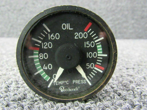 101-384016-5 Beech Oil Pressure & Oil Temperature Indicator (SA) BAS Part Sales | Airplane Parts
