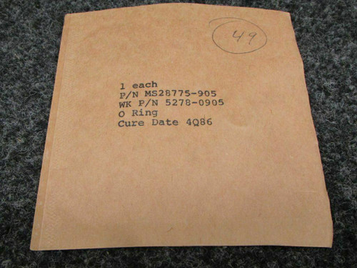 Does Not Apply O-Ring Pack Lot of 46 P/N MS28775-905 NOSSA
